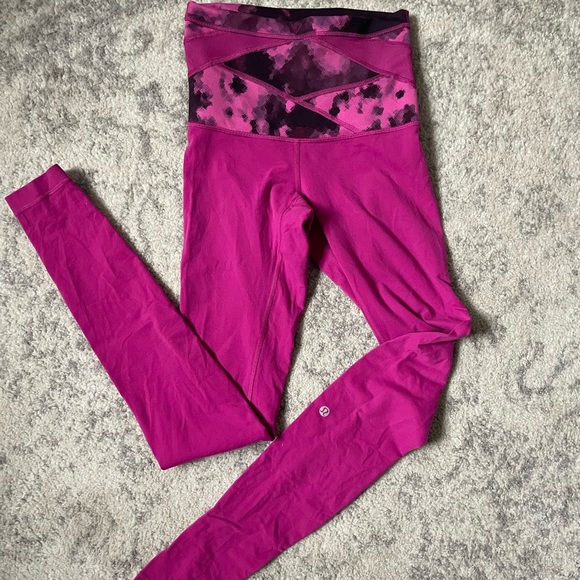 Lululemon High Rise Wunder Under Pant Raspberry - Picture 2 of 9